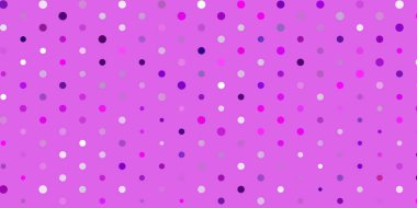 Açık mor, benekli pembe vektör arkaplan. Renkli çember şekilli modern soyut illüstrasyon. Posterler, afişler için tasarım.