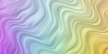 Kavisli soyut vektör deseni. Rengarenk çizgileri ve şekilleri olan parlak bir örnek. Terfileriniz için akıllı tasarım.