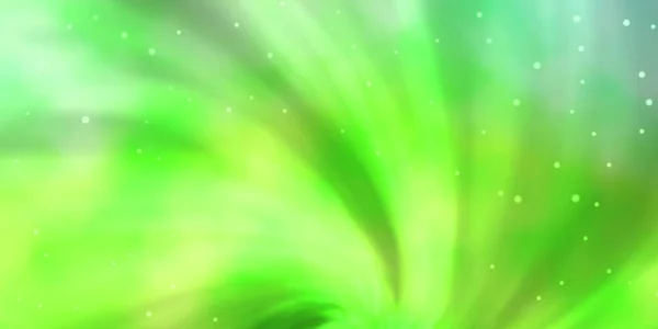 Světle Zelená Vektorová Šablona Neonovými Hvězdami — Stockový vektor