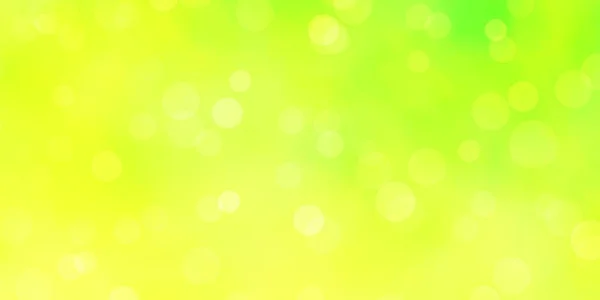 Verde Claro Textura Vetorial Amarela Com Discos — Vetor de Stock