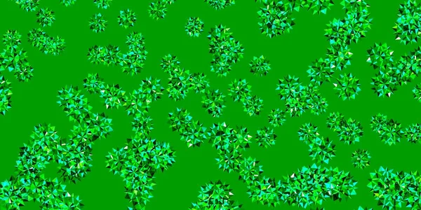 Modèle Vectoriel Bleu Clair Vert Avec Flocons Glace Gradient Abstrait — Image vectorielle