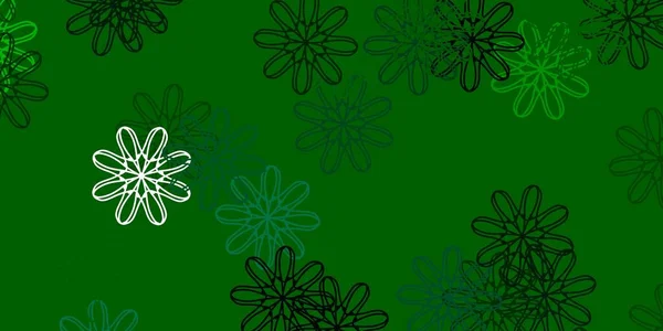 Světle Zelená Vektorové Přirozené Uspořádání Květinami Jednoduchý Design Květinami Odvráceném — Stockový vektor