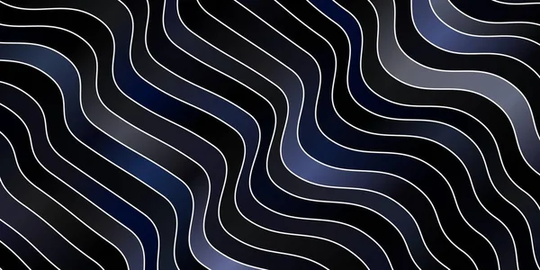 Gabarit Vectoriel Bleu Foncé Avec Lignes Rondes — Image vectorielle