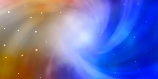 Ljusblå Gul Vektor Bakgrund Med Små Och Stora Stjärnor — Stock vektor