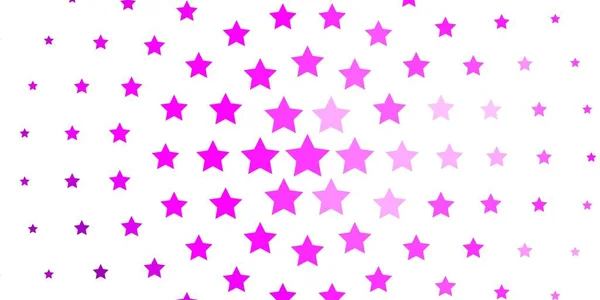 Light Pink Vector Template Neon Stars — Stock Vector