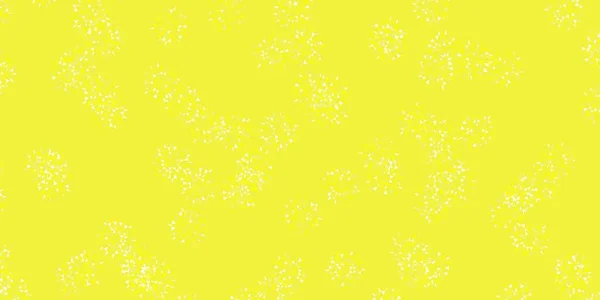 Diseño Natural Vector Amarillo Claro Con Flores Ilustración Color Simple — Archivo Imágenes Vectoriales