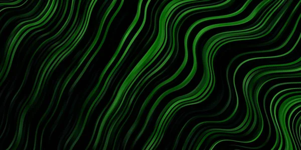 Dark Green Vector Template Curves — Stock Vector