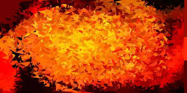 Donker Oranje Vector Abstracte Driehoek Achtergrond Elegante Abstracte Illustratie Met — Stockvector