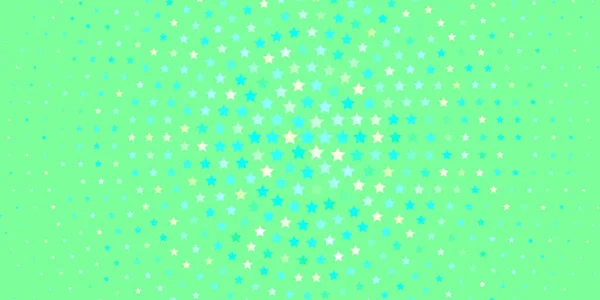 Azul Claro Textura Vectorial Verde Con Hermosas Estrellas — Archivo Imágenes Vectoriales