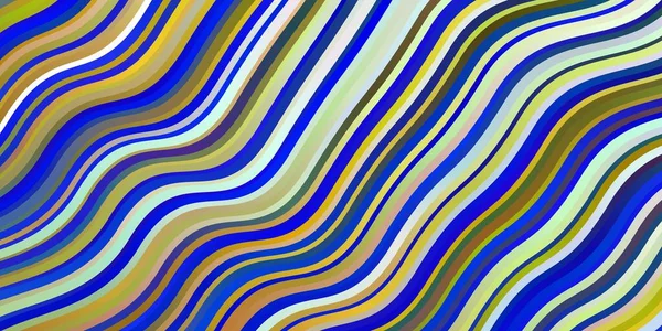 Bleu Clair Fond Vectoriel Jaune Avec Lignes — Image vectorielle