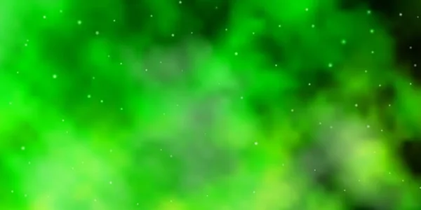 Светло Зеленая Желтая Векторная Компоновка Яркими Звездами — стоковый вектор