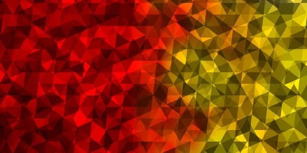 Светло Красный Желтый Векторный Фон Треугольниками Абстрактная Градиентная Иллюстрация Треугольниками — стоковый вектор