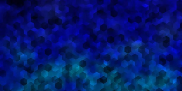 カラフルな六角形でライトブルーベクトルテクスチャ ぼかし面上の色の六角形のイラスト チラシのパターン — ストックベクタ
