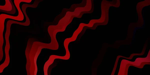 Dunkelblauer Roter Vektorhintergrund Mit Schleifen Bunte Illustration Mit Geschwungenen Linien — Stockvektor