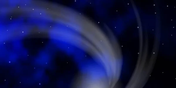 Textura Vectorial Azul Oscuro Con Hermosas Estrellas — Vector de stock