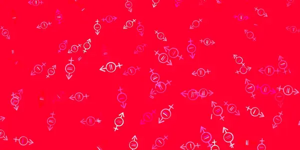 Modèle Vectoriel Rouge Clair Avec Des Signes Femme Affaires Illustration — Image vectorielle