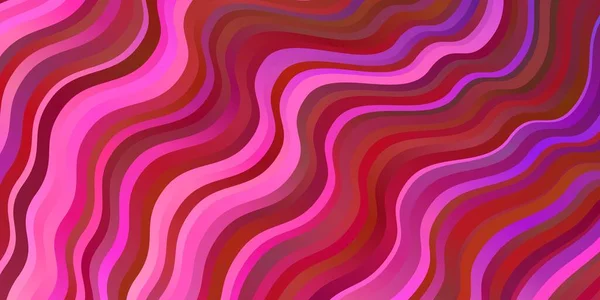 Donkerpaars Roze Vectorsjabloon Met Lijnen Abstracte Illustratie Met Bandy Gradiënt — Stockvector