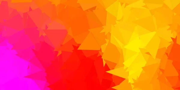 Светло Розовый Желтый Векторный Треугольник Градиентная Иллюстрация Многоугольном Стиле Треугольниками — стоковый вектор