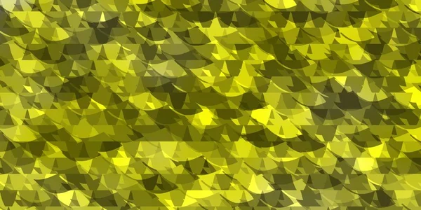 Layout Vettoriale Giallo Chiaro Con Linee Triangoli Illustrazione Astratta Moderna — Vettoriale Stock