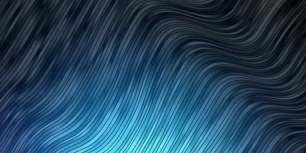 Donkerblauwe Vectorachtergrond Met Gebogen Lijnen — Stockvector