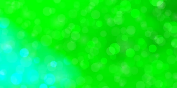 Ljusgrön Vektor Bakgrund Med Cirklar — Stock vektor