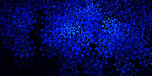 Темно Синий Векторный Фон Линиями Треугольниками Декоративный Дизайн Абстрактном Стиле — стоковый вектор