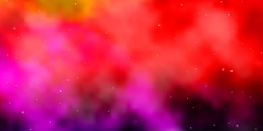 Açık Pembe, küçük ve büyük yıldızlı sarı vektör arkaplanı.