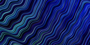 Kavisli soyut vektör deseni. Rengarenk çizgileri ve şekilleri olan parlak bir örnek. Terfileriniz için akıllı tasarım.