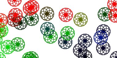 Lekeli ışık çok renkli vektör arkaplanı. Doğa tarzında rengarenk çizimler. Reklamlarınız için tasarım.