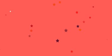 Koyu mavi, neon yıldızlı kırmızı vektör şablonu.