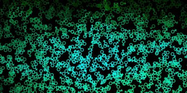 Esrarengiz sembollü koyu yeşil vektör arkaplanı. Gradyan simya şekilli renkli bir illüstrasyon. Doğaüstü tasvirler için basit tasarım.