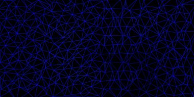 Koyu mavi vektör mozaik desen. Değişken üçgen şekilli yeni renkli çizimler. Çok amaçlı uygulama tasarımı.