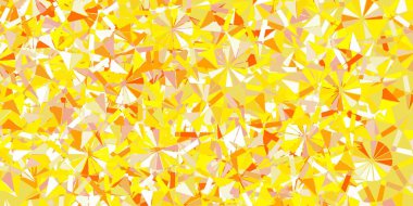 Açık sarı vektör güzel kar taneleri çiçekli arka plan. Soyut renkli kar taneleri ve kar elementleri. Yeni yıl tasarımı için poster ve afiş.