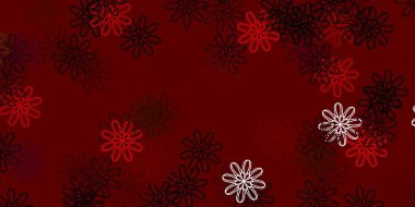 Açık renk vektörü, çiçekli doğal arka plan. Basit arka planda rengarenk soyut çiçekler. İşiniz için en iyi tasarım.