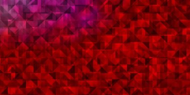 Açık pembe, üçgenli sarı vektör arkaplan. Üçgen şekilli ışıltılı soyut çizimler. Web siteleri için desen.