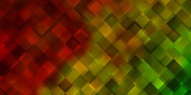 Açık yeşil, çizgileri, dikdörtgenleri olan sarı vektör düzeni. Dikdörtgenli soyut gradyan çizimi. Cep telefonları için şablon.