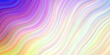 Kavisli soyut vektör deseni. Rengarenk çizgileri ve şekilleri olan parlak bir örnek. Terfileriniz için akıllı tasarım.