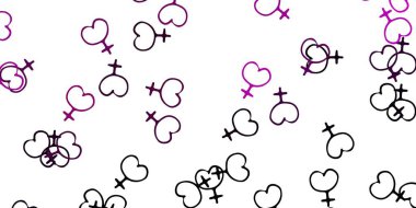 Kadın sembollü açık pembe vektör arka planı. Kadın hakları aktivizmiyle soyut tarzda basit bir tasarım. Kadınların gücünü göstermek için en iyi tasarım.