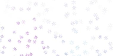 Açık mavi, yapraklı kırmızı vektör çizimi. Parlak renkli çizimler ve karalama tarzında yapraklar. Broşürler ve kitaplar için akıllı tasarım.