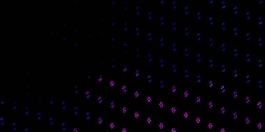 Koyu pembe, üzerinde kadın hakları sembolleri olan mavi vektör dokusu. Modern stilde eğilim gösteren renkli feminizm sembolleri. Duvar kağıtları için zarif tasarım.