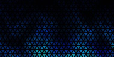 Koyu mavi vektör dokusu üçgen biçiminde. Üçgenli soyut gradyan çizimi. Terfileriniz için tasarım.