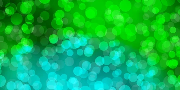 Hellgrüner Vektorhintergrund Mit Blasen — Stockvektor