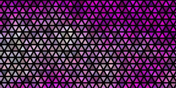 ライトパープルピンクのベクトル線と三角形 三角形で抽象的なイラストをキラキラさせます 小冊子やチラシの模様 — ストックベクタ