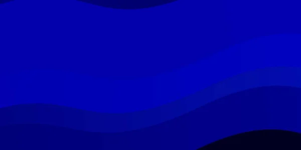 Tmavé Blue Vektorové Pozadí Ohnutými Čarami — Stockový vektor
