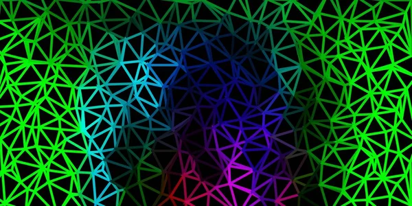 Fondo Oscuro Multicolor Vector Triángulo Mosaico Ilustración Abstracta Colorida Con — Vector de stock