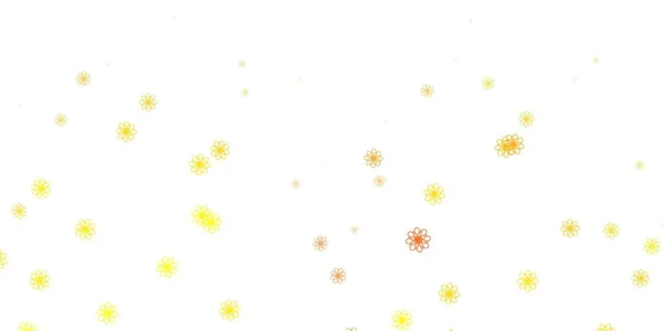 Světle Žlutý Vektor Přirozené Uspořádání Květinami Jednoduchá Barevná Ilustrace Odpudivými — Stockový vektor
