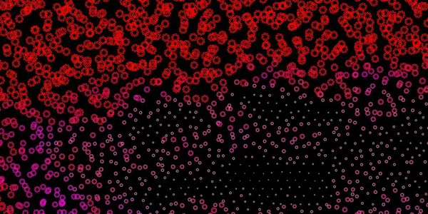 ドットで暗赤色のベクトル背景 カラフルなドロップで抽象的なイラストを光る カーテンのためのパターン — ストックベクタ