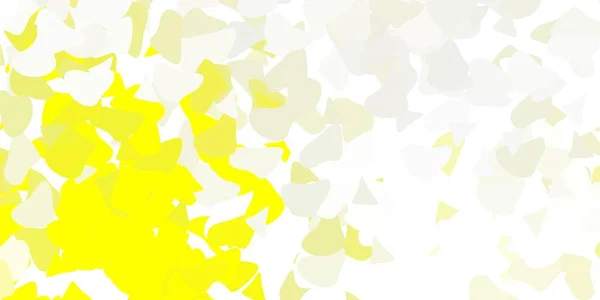 Luz Fundo Vetor Amarelo Com Formas Aleatórias Ilustração Colorida Com — Vetor de Stock