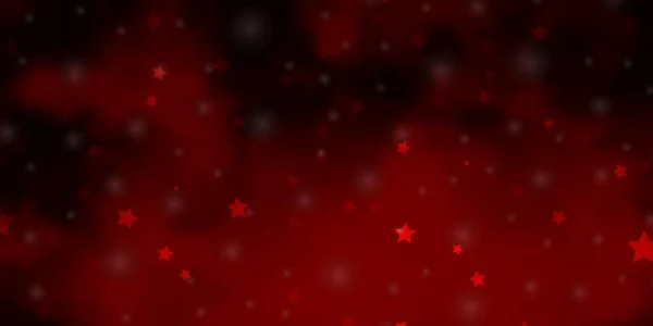 Fondo Vectorial Rojo Oscuro Con Estrellas Coloridas — Vector de stock