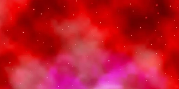 Pola Vektor Merah Terang Dengan Bintang Abstrak - Stok Vektor